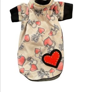 Ruff Ruff Couture Beverly Hills thermal heart dog top.